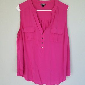 Torrid- HARPER - PINK CHALLIS PULLOVER TANK Size 1